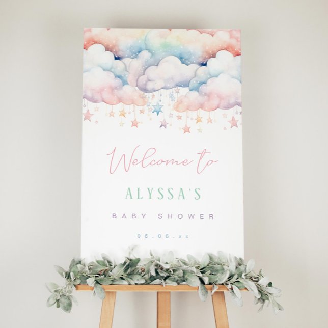 Cloud and Stars Baby Shower Welcome Sign (Creator Uploaded)