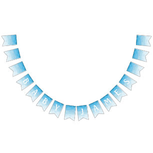 Cloud Baby Shower Bunting Flags