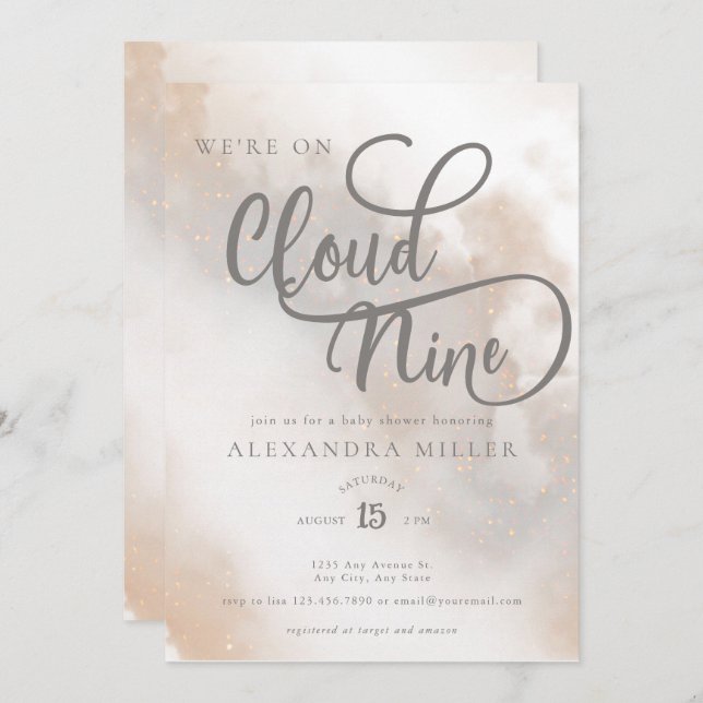 Cloud Baby Shower | Gender Neutral  Invitation (Front/Back)
