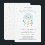 Cloud Baby Shower Invitation Raindrop Love<br><div class="desc">♥ A perfect way to invite your guests to your baby shower! Gender neutral baby shower invitation with a cloud and colourful raindrops.</div>