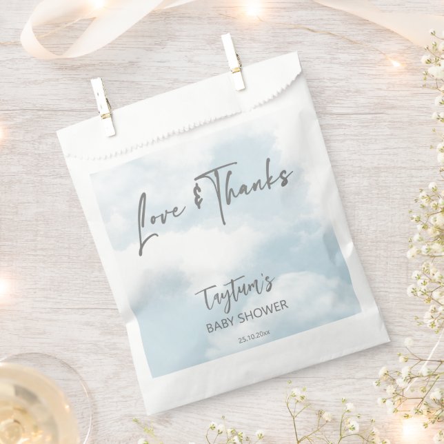 Cloud baby shower pastel clouds thank you favour bag (Clipped)