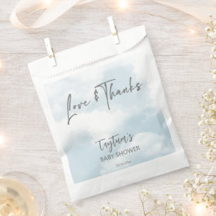 Cloud baby shower pastel clouds thank you favour favour bag