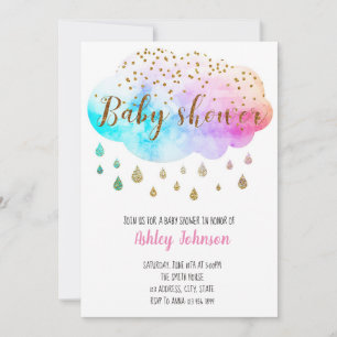 Cloud baby sprinkle invitation