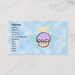 cloud background, cupcake angel no text, Name, ... Business Card