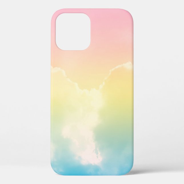 cloud background with a pastel coloured gradient.  Case-Mate iPhone case (Back)