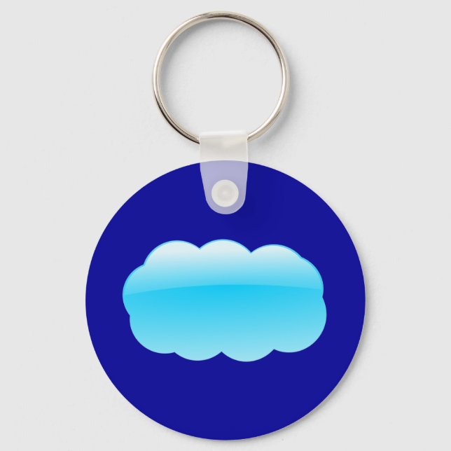 Cloud Based Symbol Key Ring (Front)