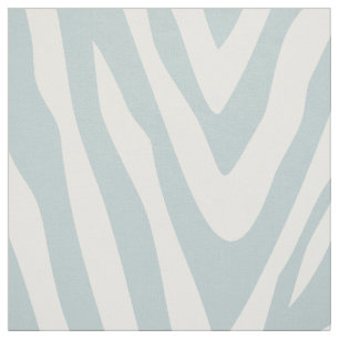 Cloud Blue Zebra Print Large Scale Fabric
