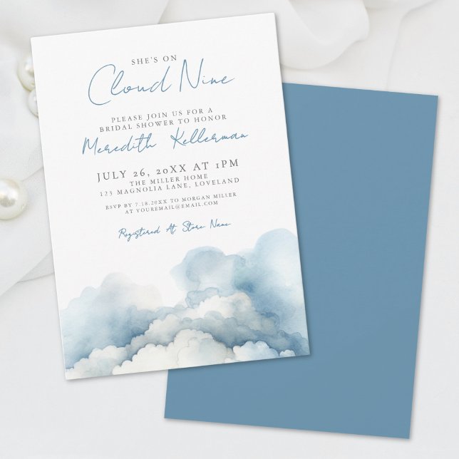 Cloud Bridal Shower Invitation (Cloud Bridal Shower Invitation)