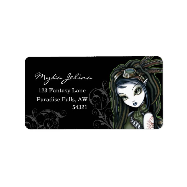 "Cloud Burst" Steampunk Aviatrix Fairy Labels (Front)