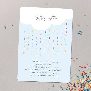 Cloud & Candy Sprinkles Blue Baby Sprinkle Invitation
