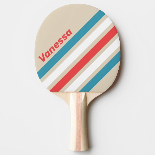 Cloud Chaser Angled Striping with Name Ping Pong Paddle (Front)