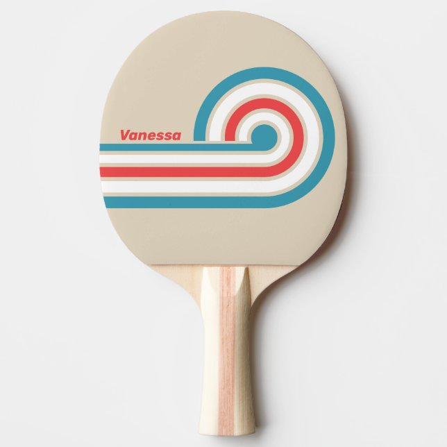 Cloud Chaser Curl Stripes with Name Ping Pong Paddle (Front)