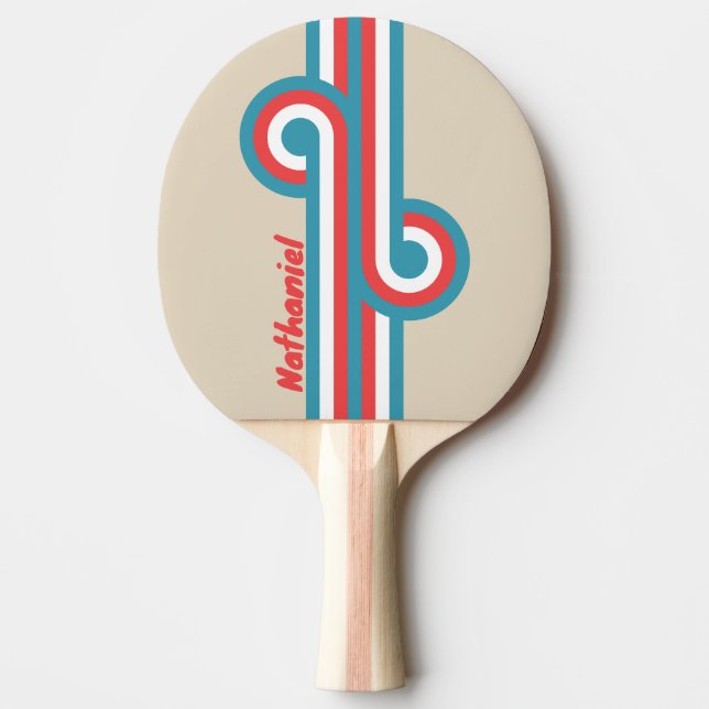 Cloud Chaser Stripe Loop with Name Ping Pong Paddle (Front)