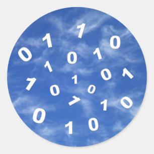 Cloud Computing Data Classic Round Sticker