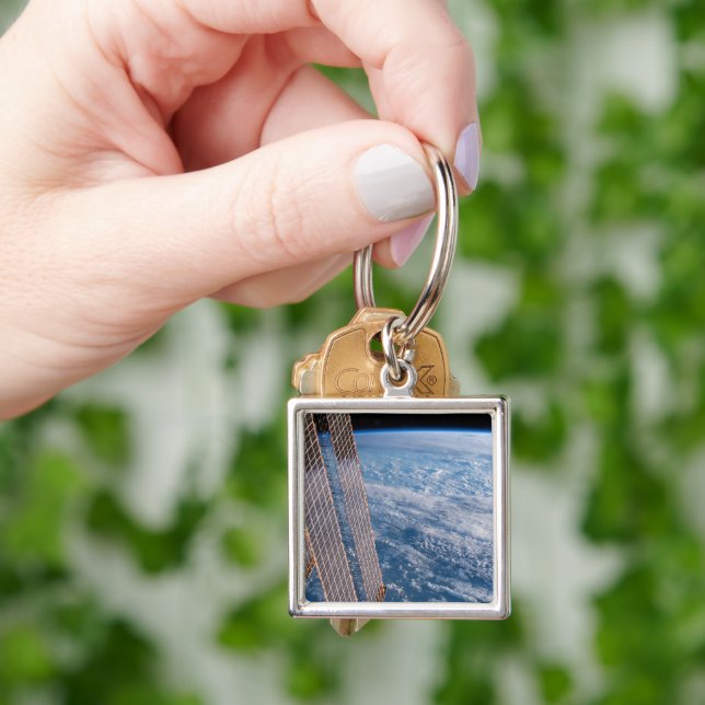 Cloud-Covered Tasman And Coral Seas. Key Ring (Hand)