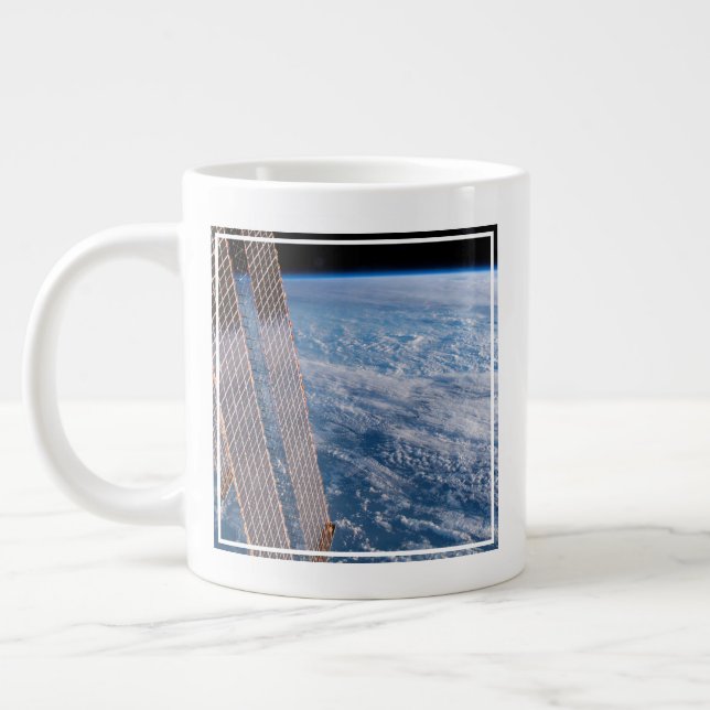 Cloud-Covered Tasman And Coral Seas. Large Coffee Mug (Left)