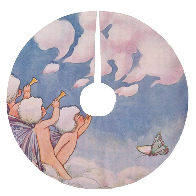 Cloud Faeries Making Clouds Brushed Polyester Tree Skirt (Front)