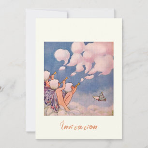 Cloud Faeries Making Clouds Invitation