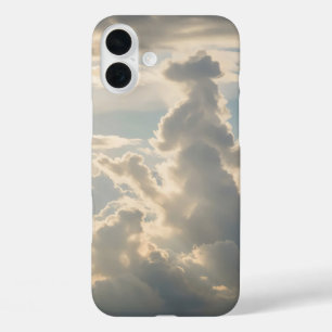 Cloud formations in soft white and grey iPhone 16 plus case