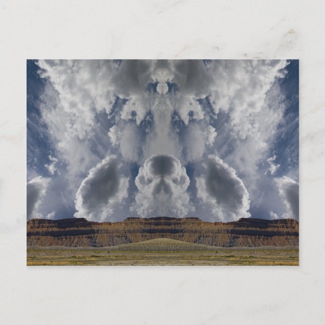 Cloud formations over desert postcard (Front)