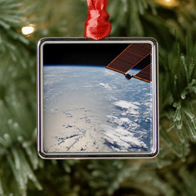 Cloud Formations Surrounding Sunglint Off Pacific Metal Ornament (Tree)