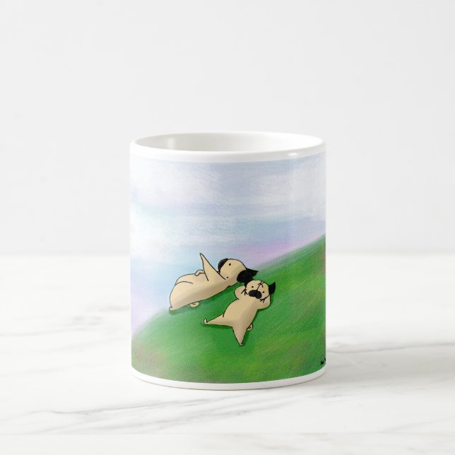 Cloud Gazing Pugs Coffee Mug (Center)