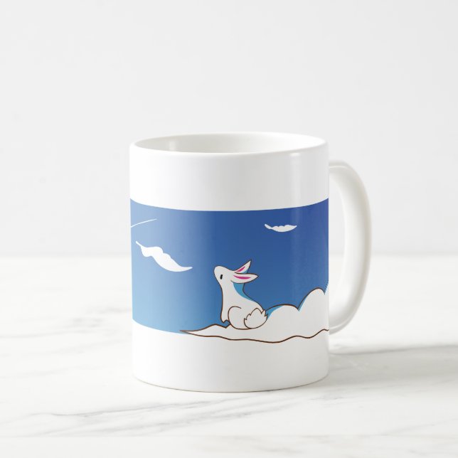 Cloud Gazing Sky Bunny Mug (Front Right)