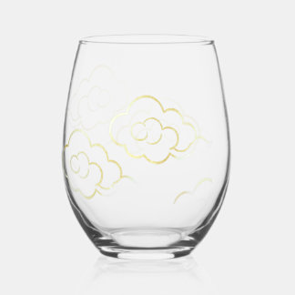 Cloud Gold Trim Glass