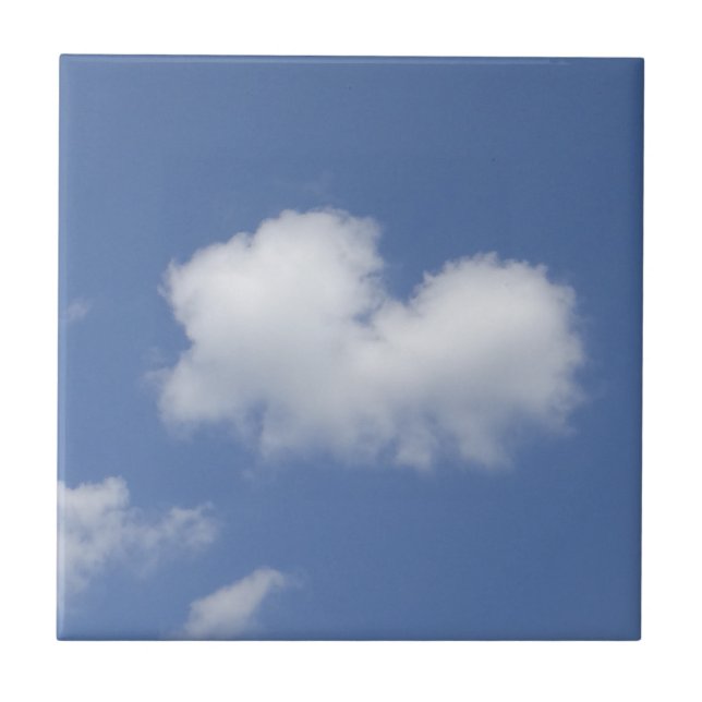 Cloud Heart  Ceramic Tile (Front)