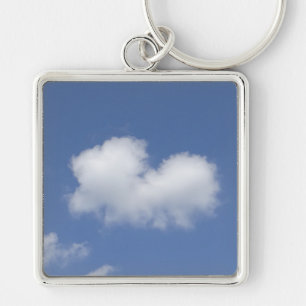 Cloud Heart Key Ring