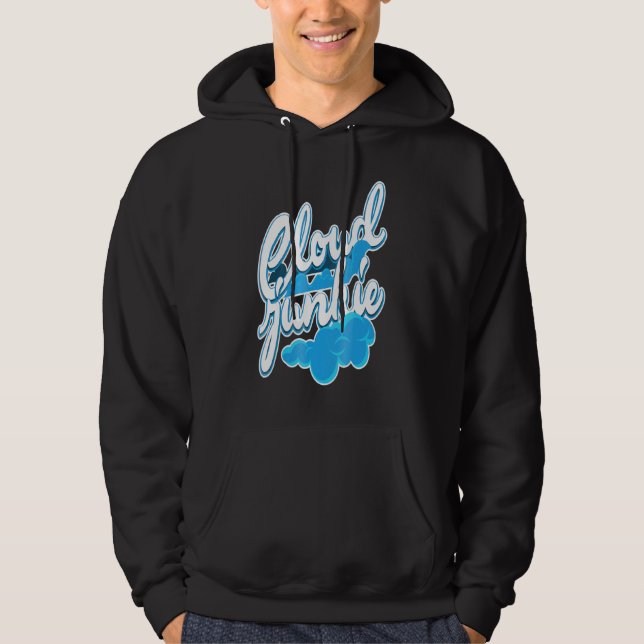 Cloud Junkie Weather Forecast Geek Hoodie (Front)