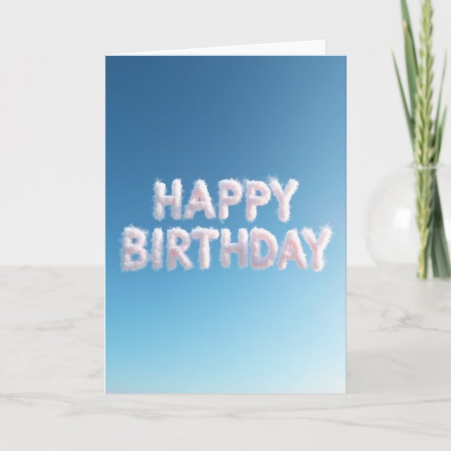 Cloud Letter Birthday Card (Front)
