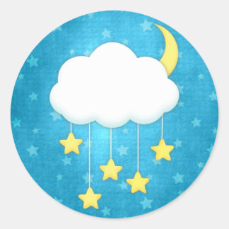 Cloud Mobile Classic Round Sticker