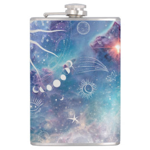 Cloud Nebula Vinyl Wrapped Flask