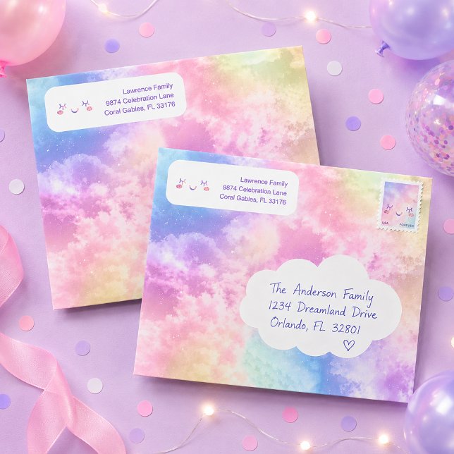 Cloud Nine 9th Birthday Envelope – Pastel Sky Part (Pastel stationery with dreamy vibes

)