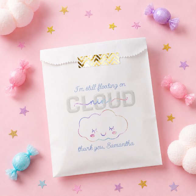Cloud Nine 9th Birthday Favour Bag – Pastel Sky Th (Pastel party favor bag)