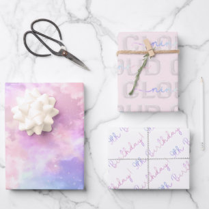 Cloud Nine 9th Birthday Wrapping Paper – Pastel Sk
