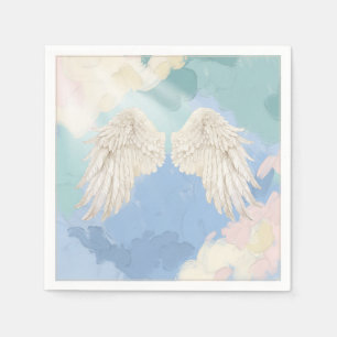 Cloud Nine Angel Wings Baby Shower         Napkin