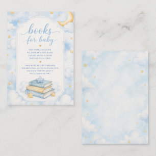 Cloud Nine Baby Boy Baby Shower Book Request  Enclosure Card