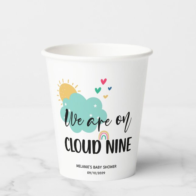 Cloud Nine Baby Shower  Paper Cups (Front)