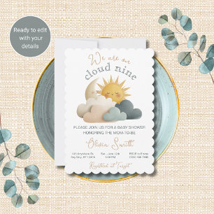 Cloud Nine Baby Shower Religious Invitation