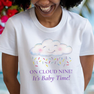 Cloud Nine Baby shower watercolor mother to be T-Shirt
