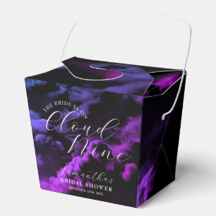 Cloud nine Black Celestial Galaxy Bridal Shower Favour Box