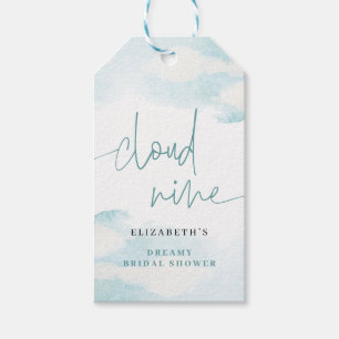 Cloud Nine Blue and White Bridal Shower dreamy Gift Tags