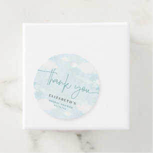 Cloud Nine Blue and White Bridal Shower thank you Favour Tags