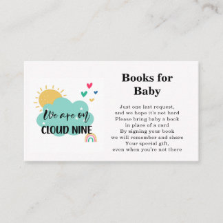Cloud Nine  Books for Baby Shower Card