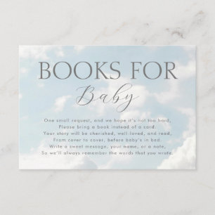 Cloud Nine Books for Baby Sky Baby Shower Enclosure Card