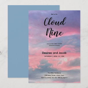 Cloud Nine Boy Baby Shower Invitations
