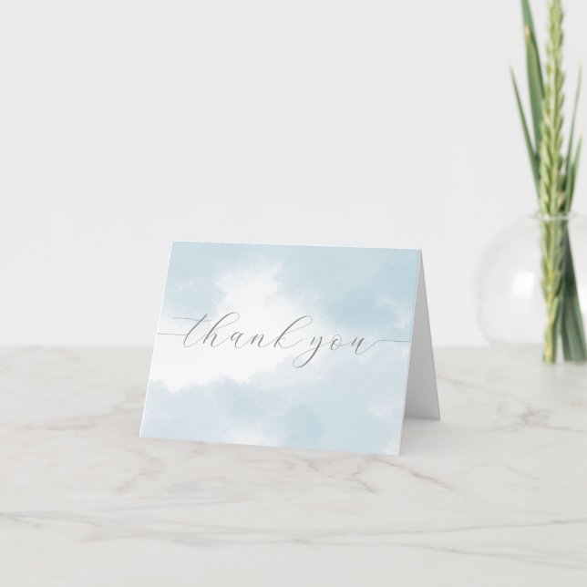 Cloud Nine Bridal Shower Thank You Card (Front)