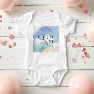 Cloud Nine Elegant Pastel Baby Shower Bodysuit